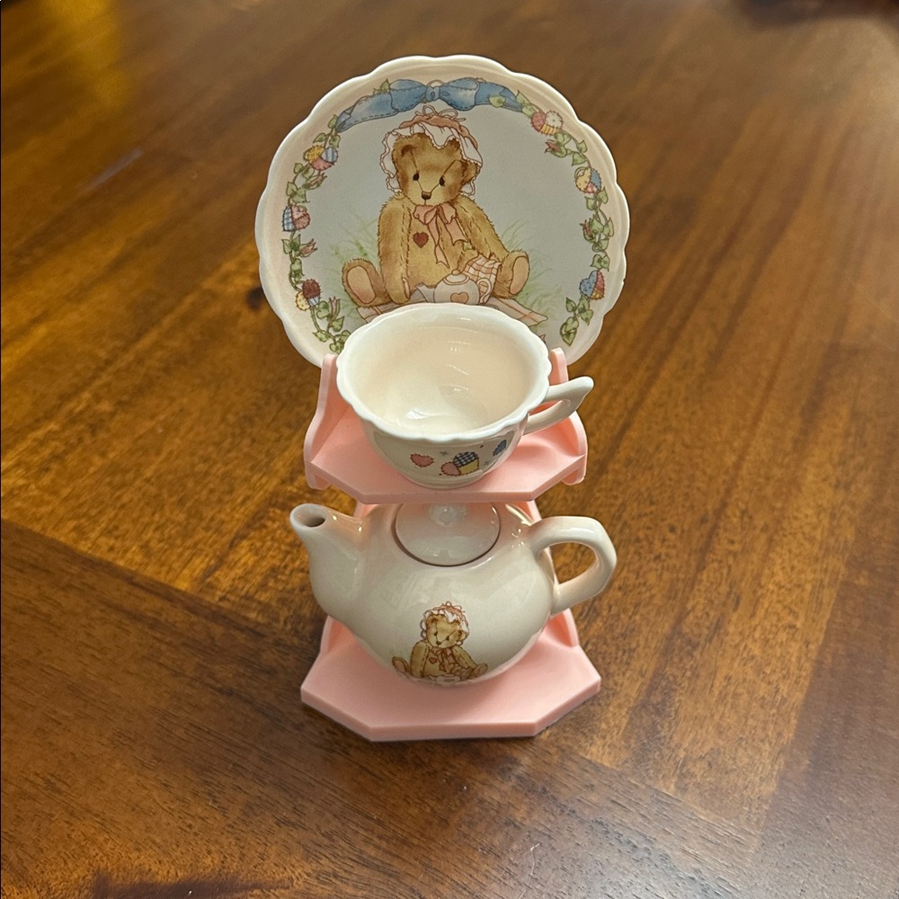 Vintage Cherished Teddies Tea Set with Plate - Picture 10 of 14